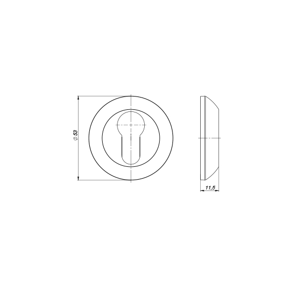 Накладка под цилиндр Punto ET ZR OB-13 античная бронза