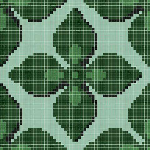 Мозаика Alma Панно 15 MZ-03 Green чип 15х15 88,5х88,5