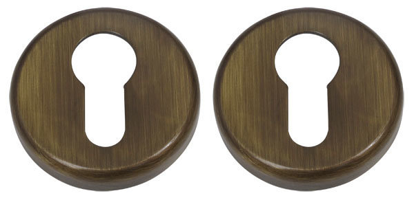 Накладка дверная с круглым основанием под цилиндр Colombo CD63 GB античная латунь