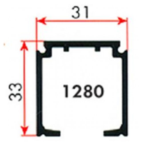 Направляющий профиль без покрытия Morelli Innovation ECO TRACK 1280/200 2м