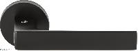 Дверная ручка на круглом основании COLOMBO Robocinque ID61RSB-NM матовый черный