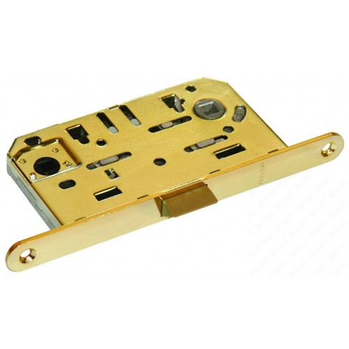 Замок дверной межкомнатный сантехнический Morelli 1895Р PG золото с пласт. яз