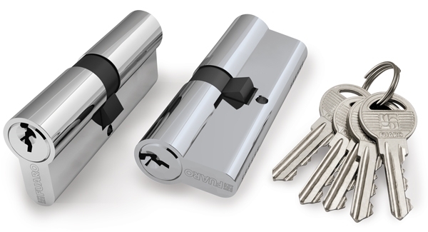 Цилиндровый механизм Fuaro 100 ZA 80 mm (30+10+40) CP хром 5 кл.