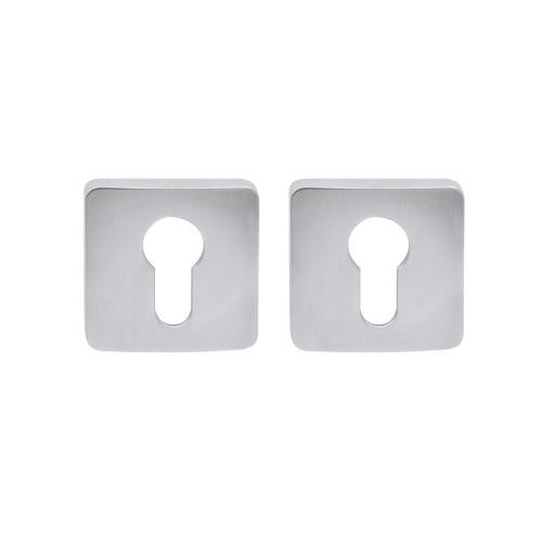 Накладка дверная с квадратным основанием под цилиндр Colombo PT13 полированный хром