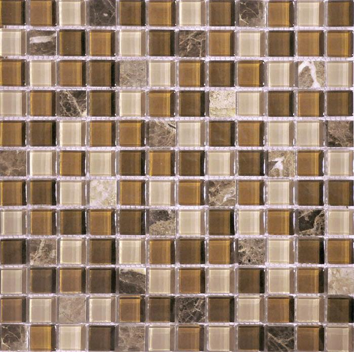 Мозаика Q-Stones стекло+камень QSG-030-23/8 30,5х30,5