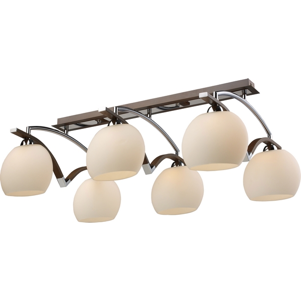 Люстра потолочная N-Light 413-06-13 chrome + wengue
