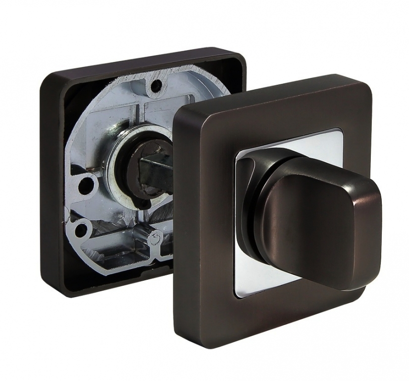 Завертка дверная сантехническая Morelli MH-WC-S55 GR/PC графит/полированный хром