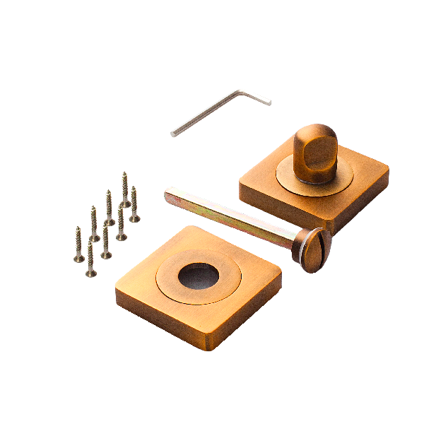 Завертка квадратная к ручкам RENZ INBK 02 CF кофе