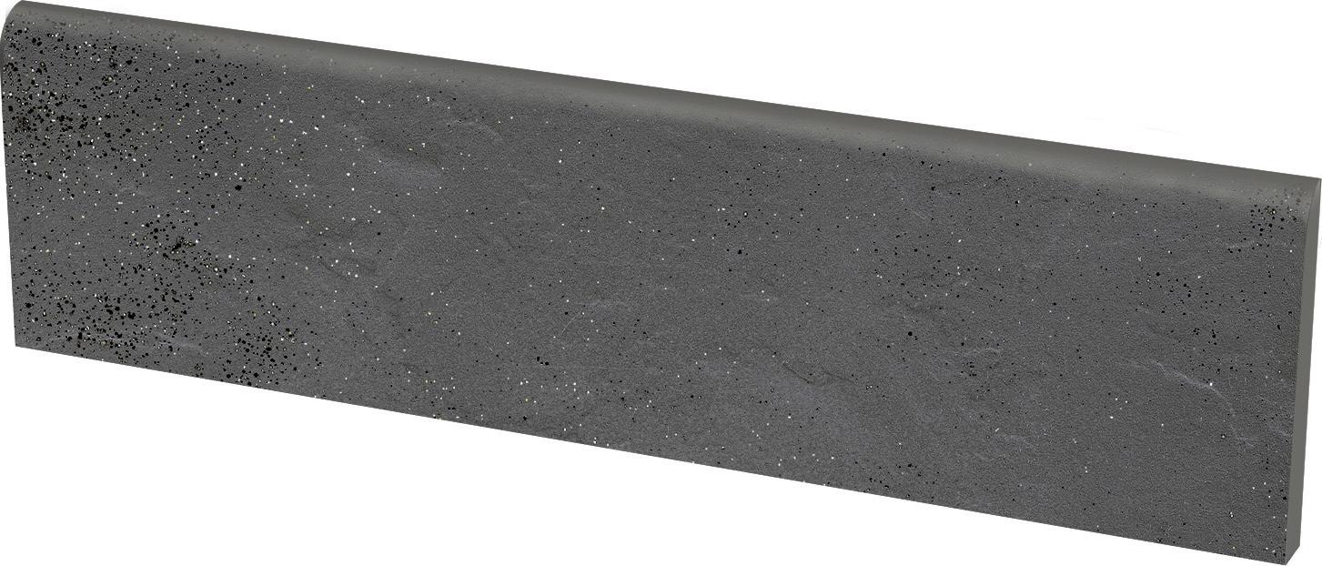 Плитка клинкерная цоколь структурный Paradyz Semir Grafit 8,1х30