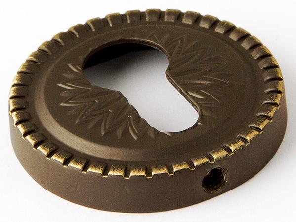 Накладка дверная с круглым основанием под цилиндр Armadillo Cylinder ET/CL-BB-17 коричневая бронза