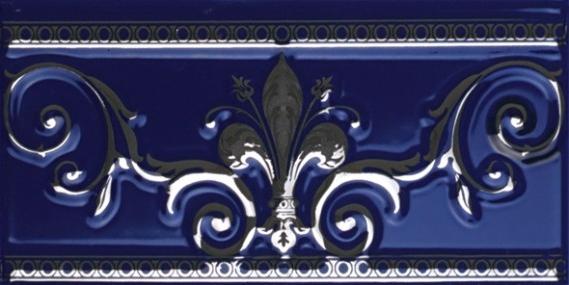 Плитка керамическая Almera Ceramica Cenefa Noblesse Cobalto Silve бордюр 10х20