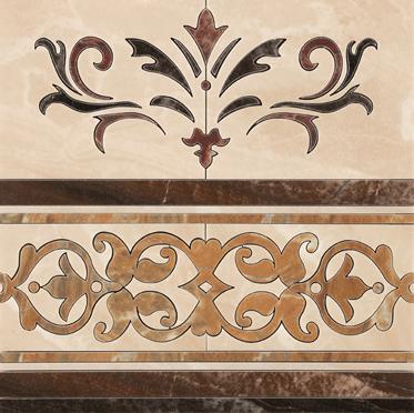 Керамогранит Ceracasa Deco Jainoor Pulido Lineal Crema декор 38,8х38,8