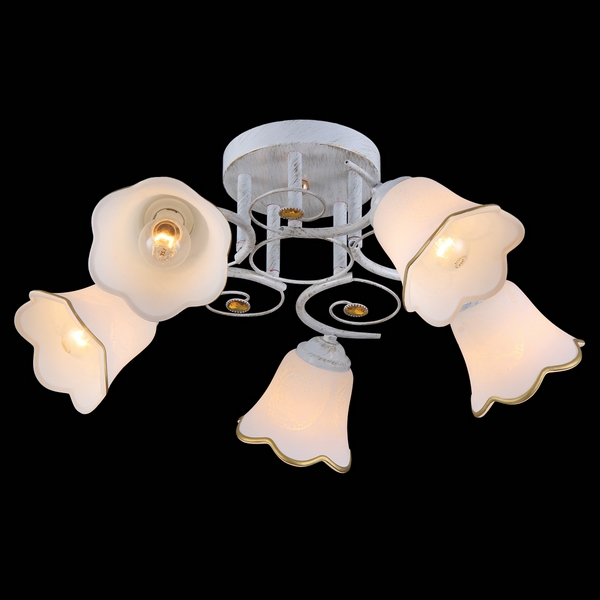 Люстра потолочная Natali Kovaltseva 11452/5C WHITE GOLD