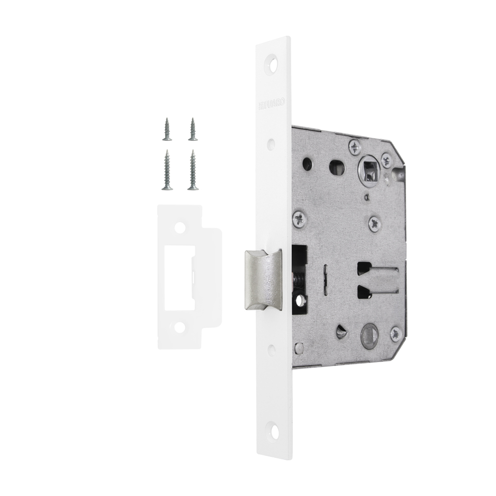 Замок дверной межкомнатный под фиксатор Fuaro F72-50 WH белый