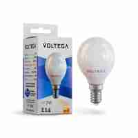 Лампа светодиодная Voltega E14 7W 2800К матовая VG2-G45E14warm7W 7054