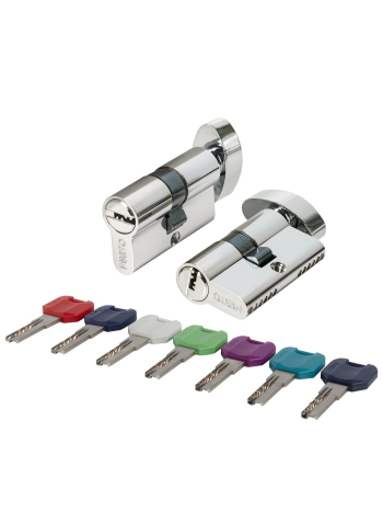 Цилиндровый Punto (Пунто) механизм MaxPro7002Knob52mm(21+10+21) CP хром 7key с вертушкой