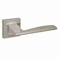 Комплект на 2 двери - Ручка Fuaro (Фуаро) раздельная K.KM52.ROCK (ROCK KM) SN/CP-3 матовый никель/хром