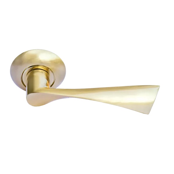 Ручка дверная межкомнатная Morelli MH-01 SG матовое золото/золото