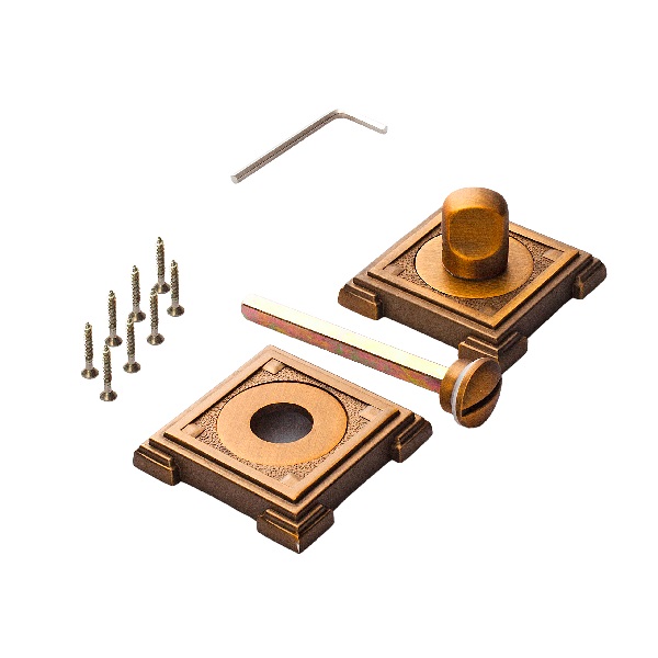 Завертка к ручкам RENZ INBK 19 CF BIG, кофе ДЕКОР