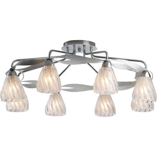 Люстра потолочная N-Light 405-08-13CWC chrome + white crack