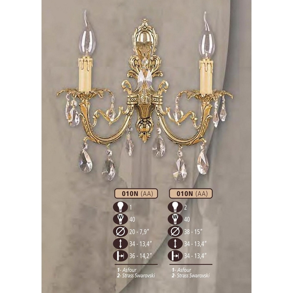 Бра Riperlamp 010N/1 AA SWAROVSKI