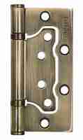 Комплект 2 шт. - Петля дверная накладная без врезки (бабочка) Punto 200-2B 100x2,5 AB бронза