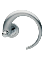 Ручка дверная Morelli Luxury LANGOUST R2 CSA/CRO на круглой розетке, цвет - матовый хром/хром