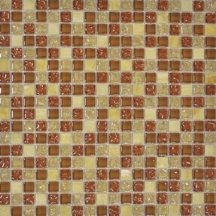 Мозаика Q-Stones стекло+камень QSG-054-15/8 30,5х30,5