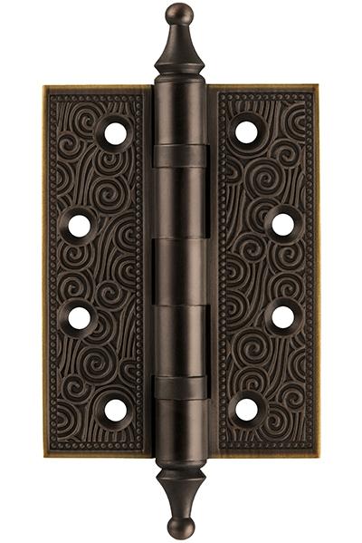 Петля дверная универсальная латунная Armadillo Castillo CL 500-A4 102x76x3,5 BB-17 коричневая бронза