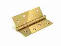 Комплект 2 шт. - Петля дверная стальная универсальная Fuaro 2BB 100x75x2,5 PB (латунь)