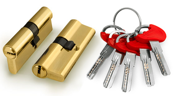 Цилиндровый механизм Fuaro D-PRO500/80 mm (30+10+40) PB латунь 5 кл.