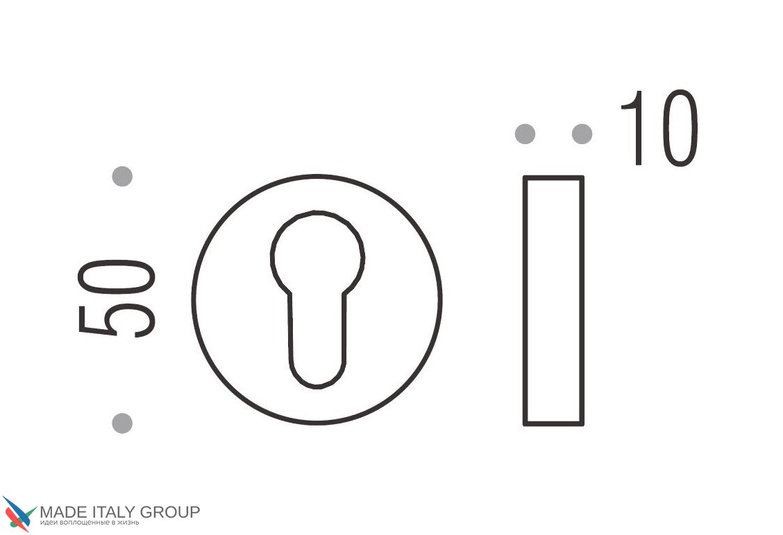 Накладка под цилиндр на круглом основании COLOMBO CD43GB-NI матовый никель (2 шт)