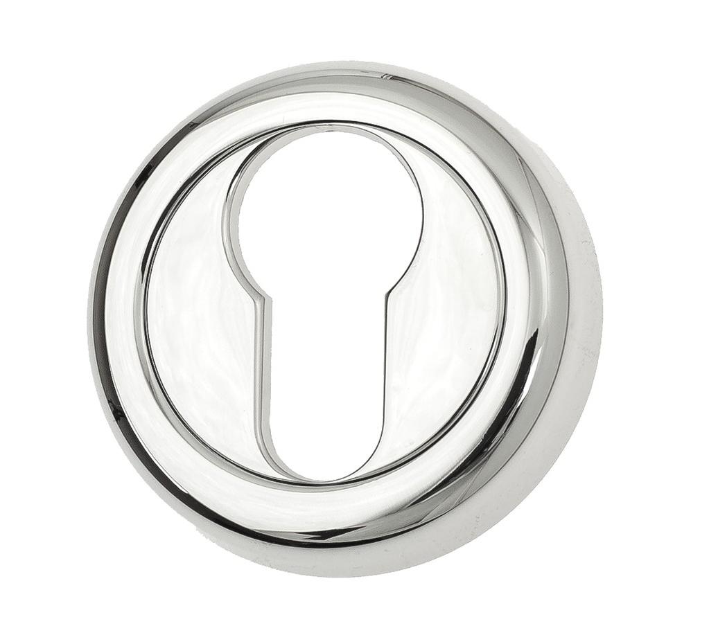 Накладка дверная с круглым основанием под цилиндр Venezia Cyl-1 D1 полированный хром