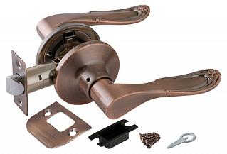 Ручка защелка (кноб) дверная нажимная Punto 6030 AC-P без фик. медь