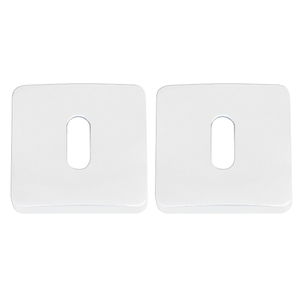 Накладка под ключ буратино на квадр. основании Colombo PT 13 BB прор BI матовый белый RoboquattroS