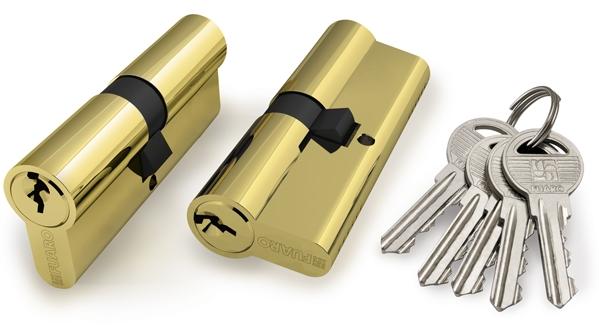 Цилиндр для замка Fuaro 100 ZA 60 mm PB ключ/ключ