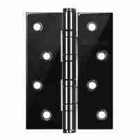 Комплект 10 шт. - Петля универсальная Fuaro 4BB/BL 100x75x2,5 BN (черный глянец) БЛИСТЕР