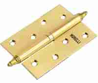 Комплект 2 шт. - Петля дверная разъемная стальная с короной правая Morelli MS 100X70X2.5 R SG матовое золото