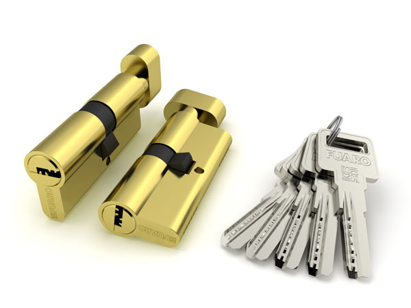 Цилиндровый механизм с вертушкой Fuaro R602/68 mm (26+10+32) PB латунь 5 кл.