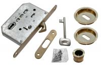 Ручки купе для раздвижных дверей с замом под ключ "буратино" Morelli MHS-1 L AB бронза