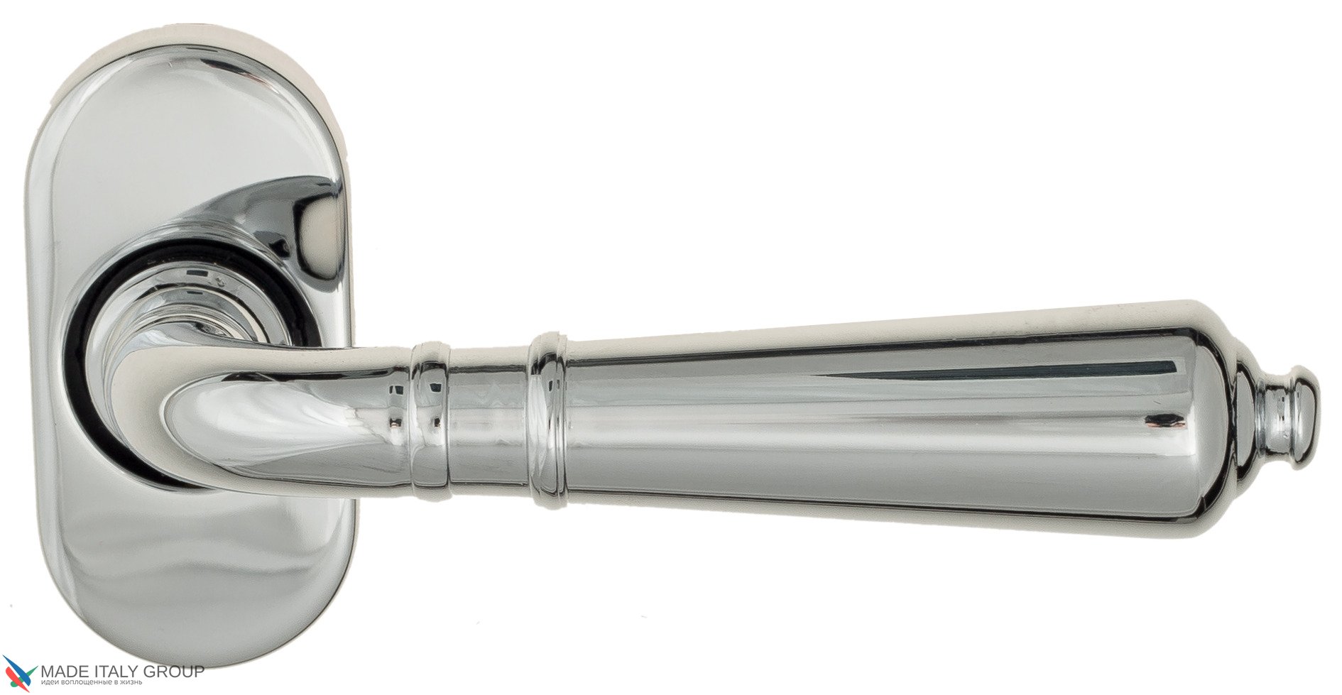 Дверная ручка для профильных дверей Venezia "VIGNOLE" EP полированный хром