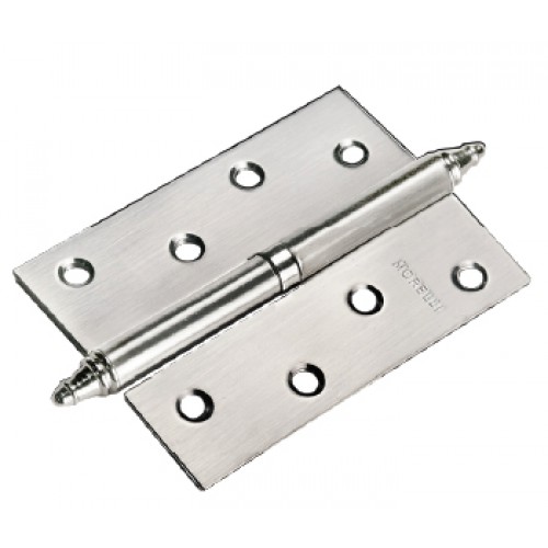 Петля дверная разъемная стальная с короной левая Morelli MS 100X70X2.5 L SN никель
