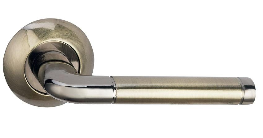 Ручка дверная межкомнатная Bussare Lindo A-34-10 Graphite/Ant. Bronze античная бронза/графит