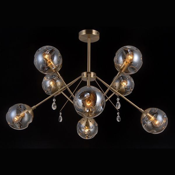 Люстра потолочная Natali Kovaltseva MOLECULE 81045-8C ANTIQUE BRASS