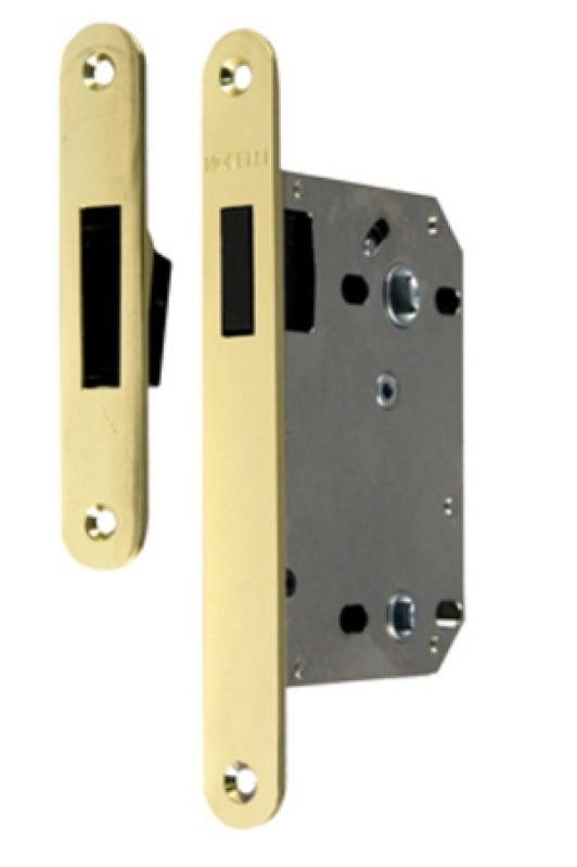 Замок дверной межкомнатный сантехнический Morelli 2070M PG матовое золото магнитный