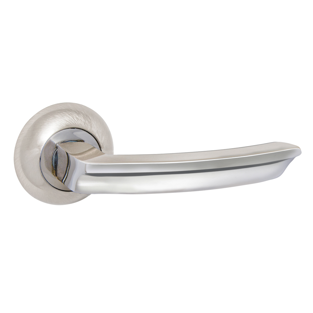 Ручка дверная межкомнатная Ajax SIGMA JR SN/CP-3 матовый никель/хром 105мм