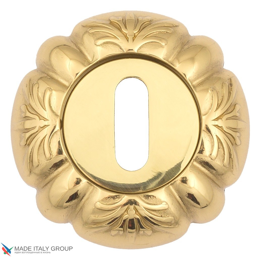 Накладка дверная под ключ буратино Venezia KEY-1 D5 полированная латунь (2шт.)