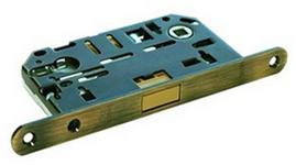 Замок дверной межкомнатный под цилиндр Morelli M1885 AB бронза магнитный