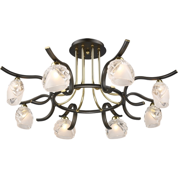 Люстра потолочная N-Light 438-08-33 gold + dark wengue