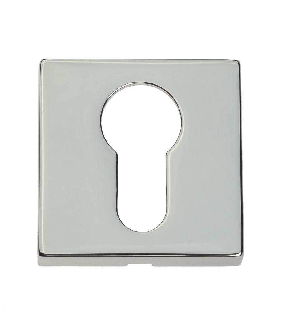 Накладка дверная с квадратным основанием под цилиндр Venezia Unique CYL-20 полированный хром